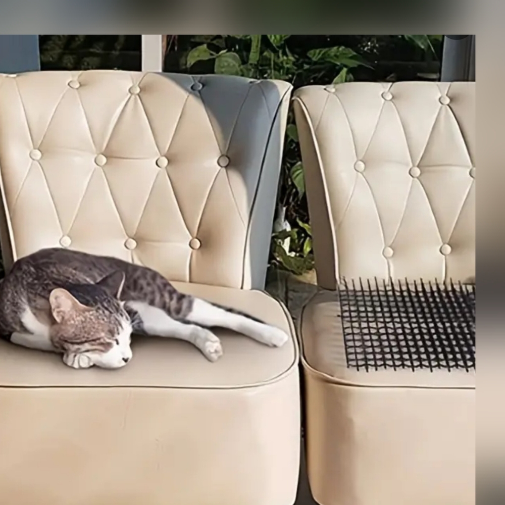 Pet Deterrent Mat with Plastic Spikes Keeps Pets Out Of Plants And Off Furniture